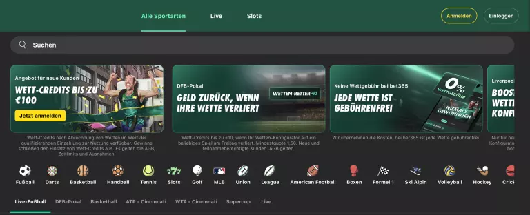 bet365 wettmÃÂärkte